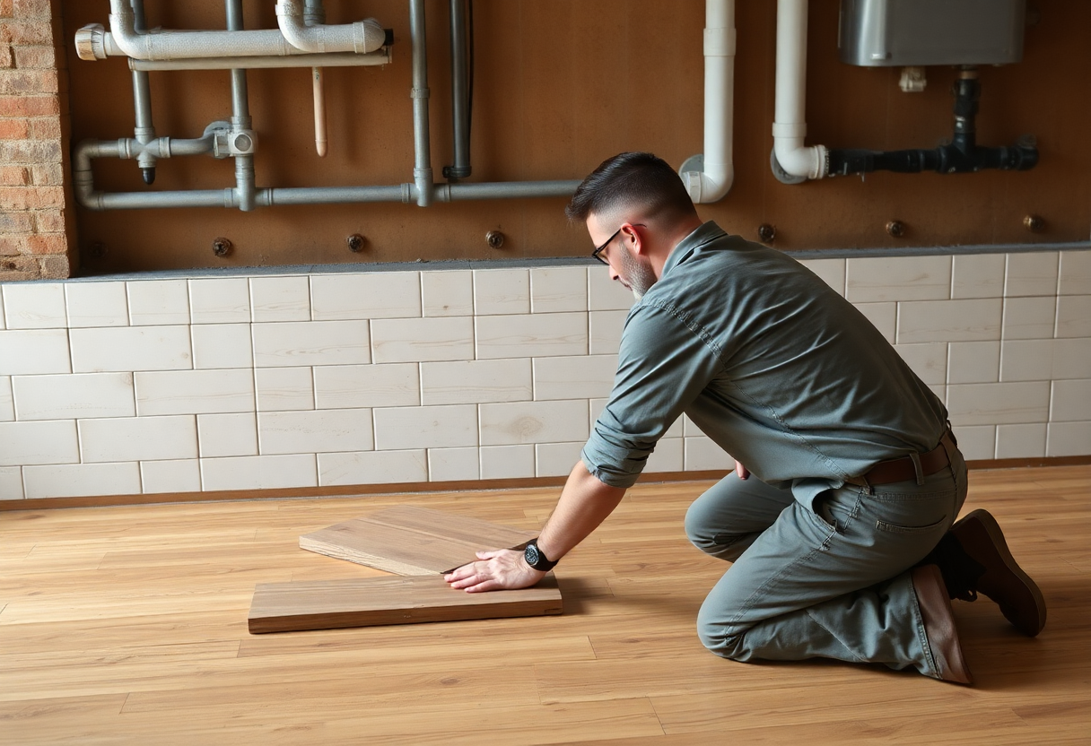 Carrelage sur bois : poser une natte de désolidarisation